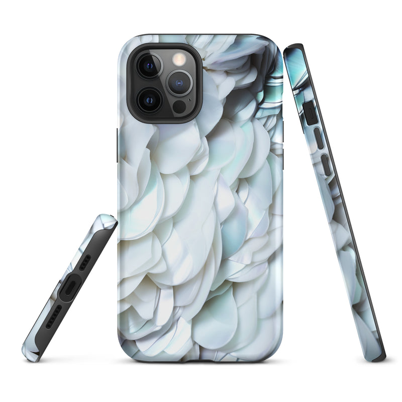 Load image into Gallery viewer, Tender White Pearl Shell iPhone Case Hardshell 3D Wrap Thermal CREATIVETECH
