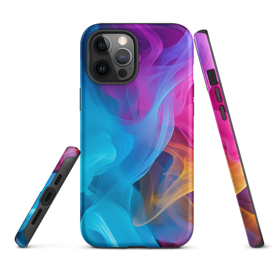 Blue Violet Smoke iPhone Case Hardshell 3D Wrap Thermal CREATIVETECH