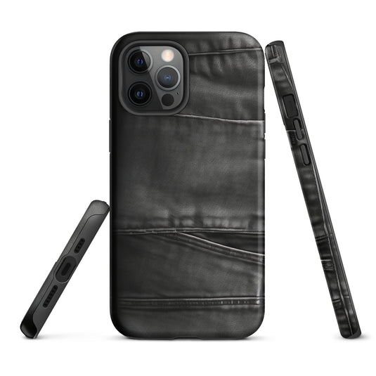 Dark Grey Denim Pocket iPhone Case Hardshell 3D Wrap Thermal CREATIVETECH