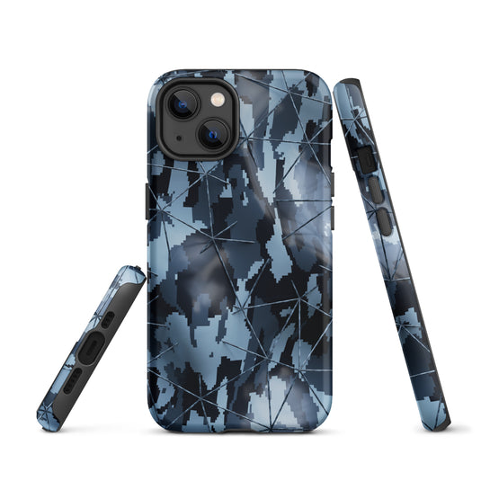 Dark Grey MIlitary Camouflage Tech Polygon iPhone Case Hardshell CREATIVETECH