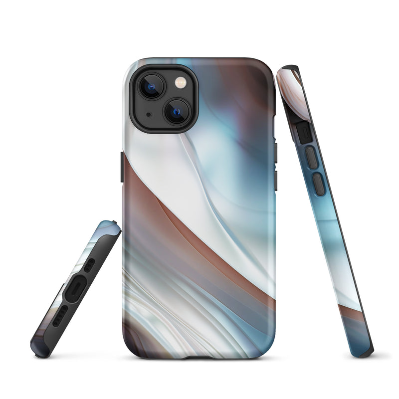 Load image into Gallery viewer, Pearl Blue iPhone Case Hardshell 3D Wrap Thermal CREATIVETECH