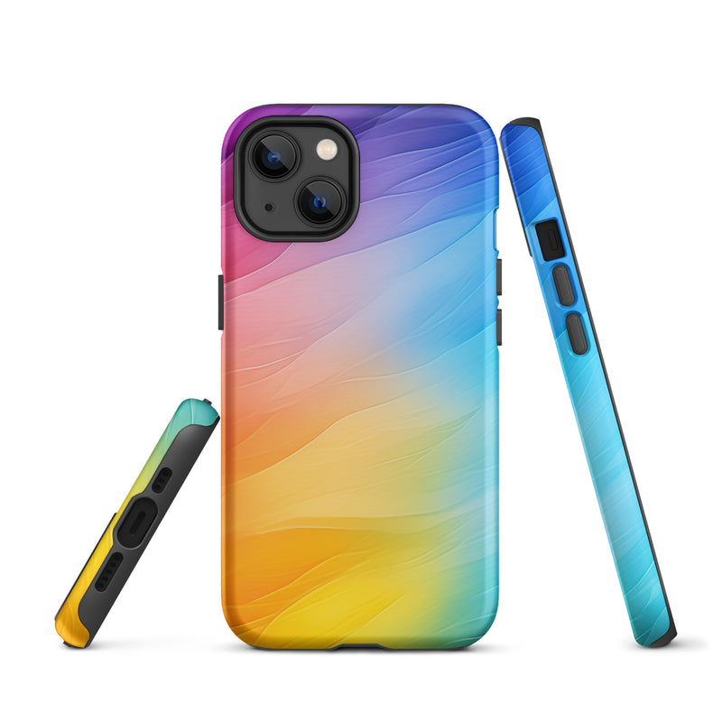 Load image into Gallery viewer, Soft Pride Colors iPhone Case Hardshell 3D Wrap Thermal CREATIVETECH
