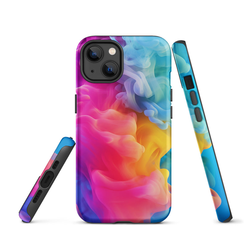 Load image into Gallery viewer, Pride Colorful Smoke iPhone Case Hardshell 3D Wrap Thermal CREATIVETECH
