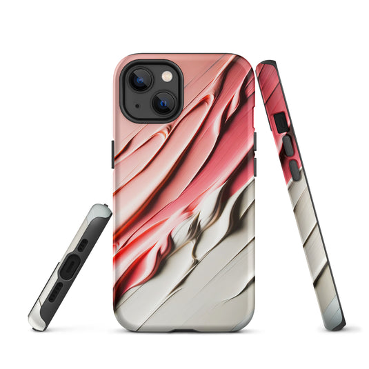 Delicate Pink Paint Style iPhone Case Hardshell 3D Wrap Thermal Double Layer CREATIVETECH