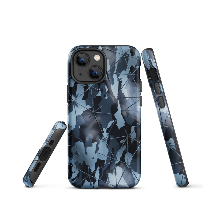 Load image into Gallery viewer, Dark Grey MIlitary Camouflage Tech Polygon iPhone Case Hardshell CREATIVETECH