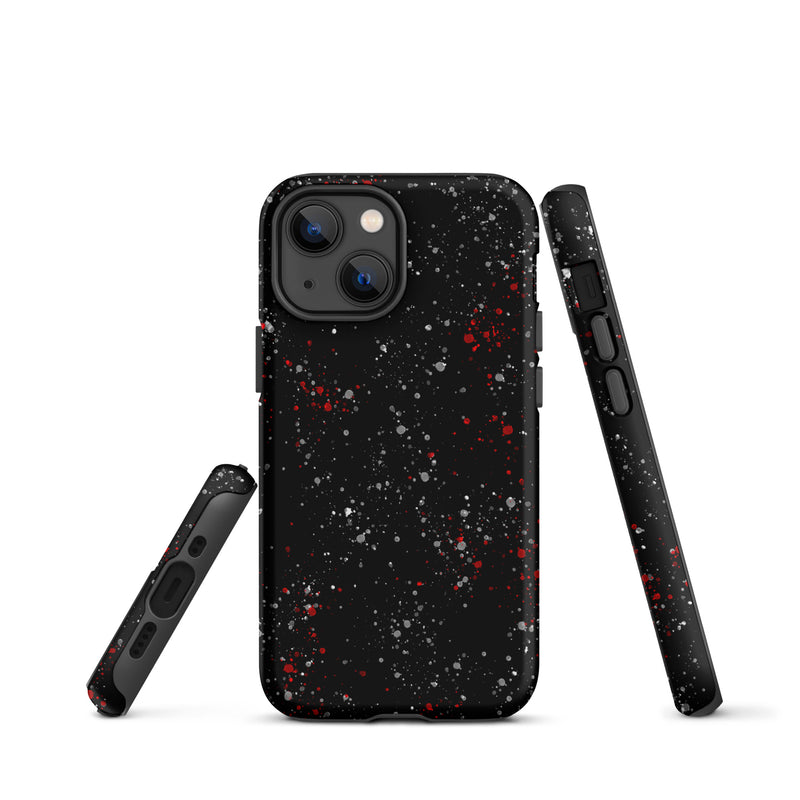 Load image into Gallery viewer, Painted Black Red White iPhone Case Hardshell 3D Wrap Thermal CREATIVETECH