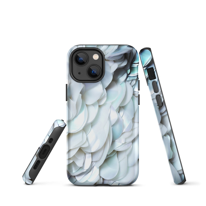 Load image into Gallery viewer, Tender White Pearl Shell iPhone Case Hardshell 3D Wrap Thermal CREATIVETECH
