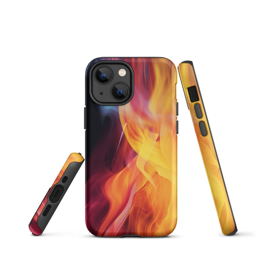 Orange Yellow Fire iPhone Case Hardshell 3D Wrap Thermal CREATIVETECH