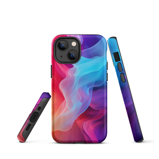 Purple Red Blue Smoke iPhone Case Hardshell 3D Wrap Thermal CREATIVETECH