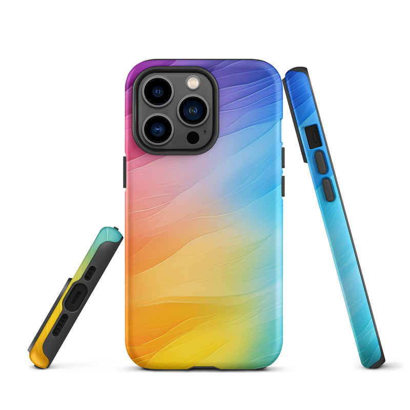 Load image into Gallery viewer, Soft Pride Colors iPhone Case Hardshell 3D Wrap Thermal CREATIVETECH