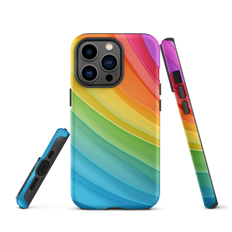 Load image into Gallery viewer, Pride Rainbow iPhone Case Hardshell 3D Wrap Thermal CREATIVETECH