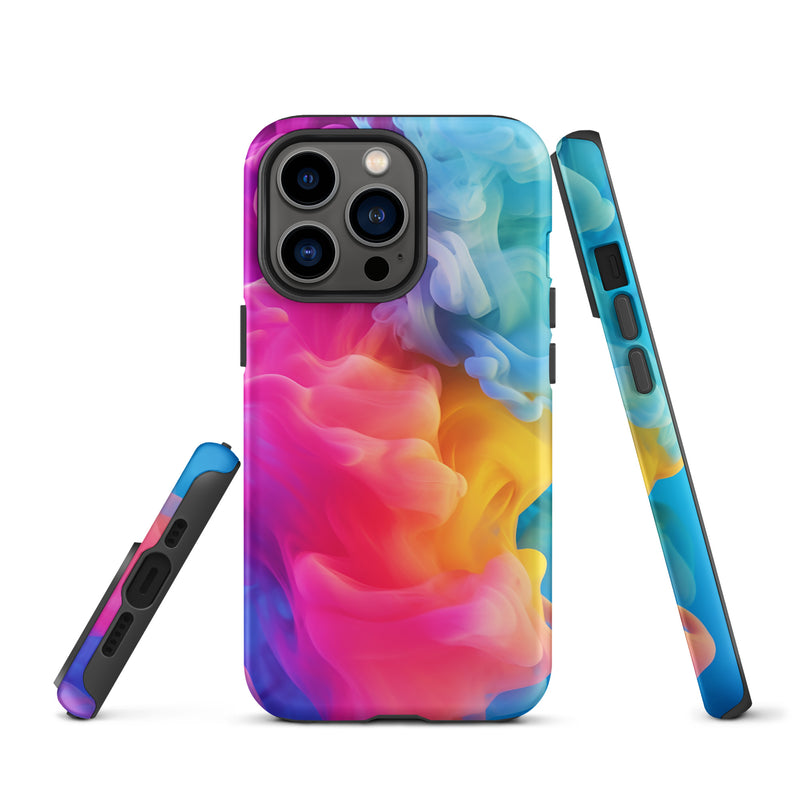 Load image into Gallery viewer, Pride Colorful Smoke iPhone Case Hardshell 3D Wrap Thermal CREATIVETECH
