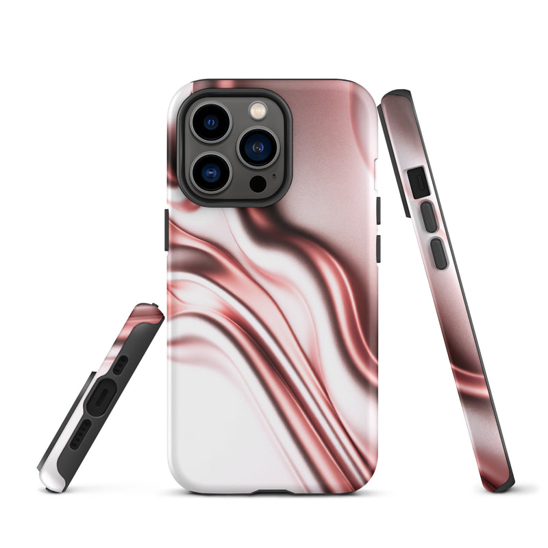 Load image into Gallery viewer, Rose Gold Silky Style iPhone Case Hardshell 3D Wrap Thermal Double Layer CREATIVETECH