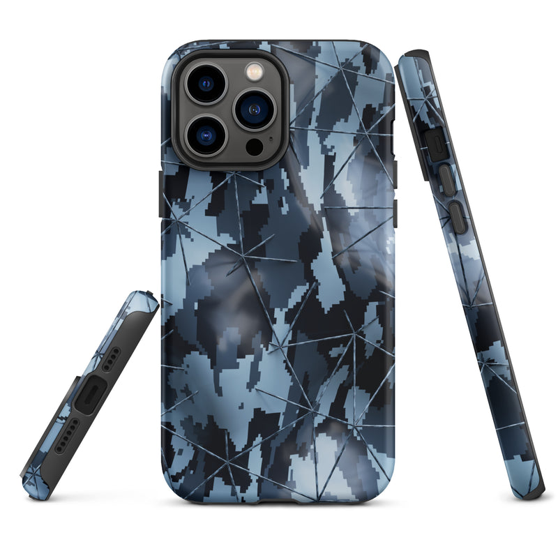 Load image into Gallery viewer, Dark Grey MIlitary Camouflage Tech Polygon iPhone Case Hardshell CREATIVETECH
