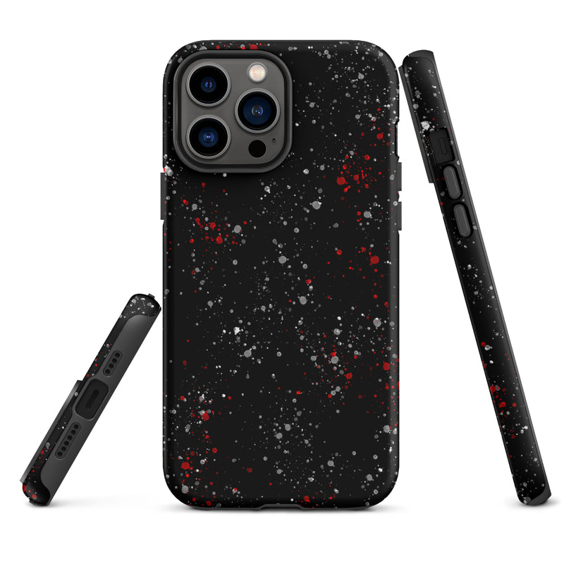Load image into Gallery viewer, Painted Black Red White iPhone Case Hardshell 3D Wrap Thermal CREATIVETECH