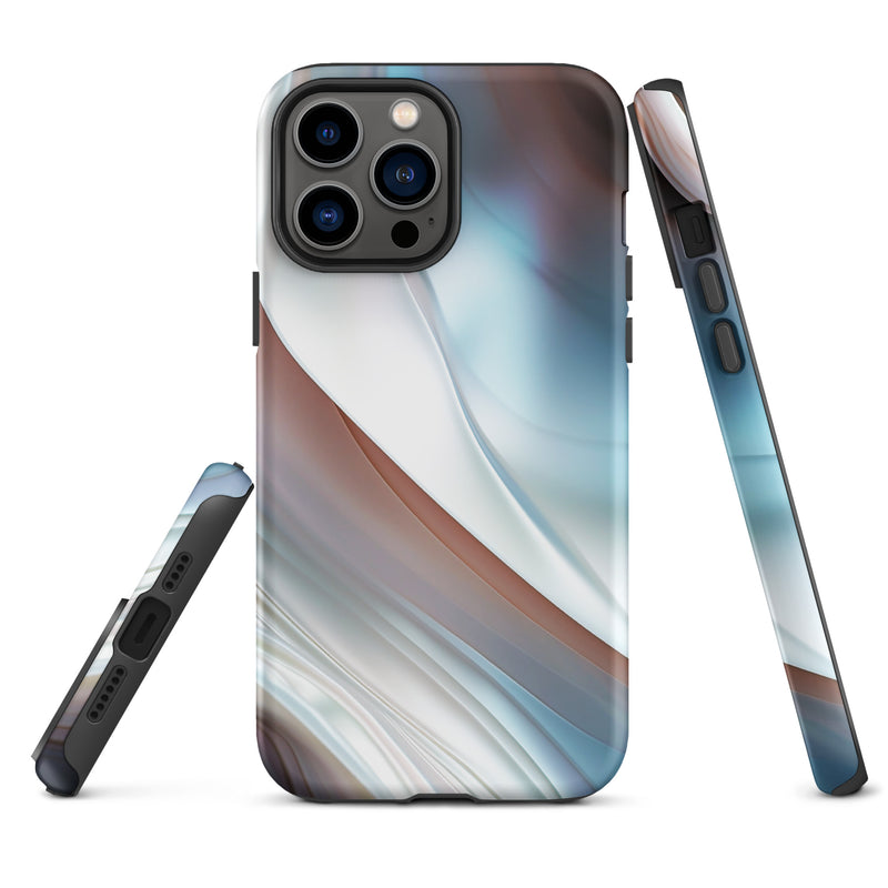 Load image into Gallery viewer, Pearl Blue iPhone Case Hardshell 3D Wrap Thermal CREATIVETECH
