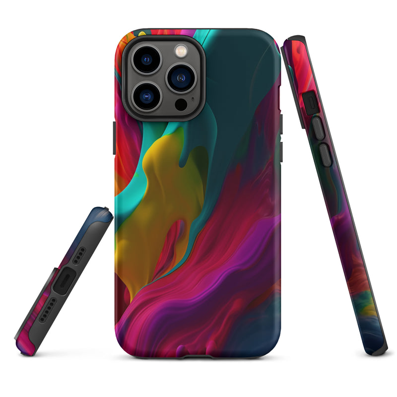 Load image into Gallery viewer, Red Purple Yellow Green Pride iPhone Case Hardshell 3D Wrap Thermal CREATIVETECH