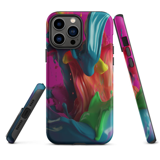 Colorful Paint iPhone Case Hardshell 3D Wrap Thermal CREATIVETECH