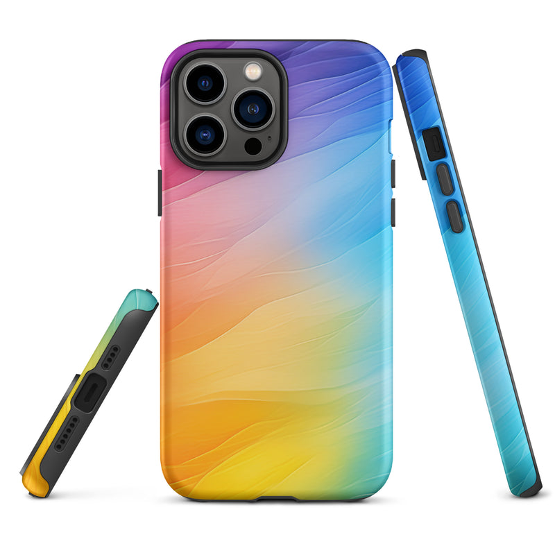 Load image into Gallery viewer, Soft Pride Colors iPhone Case Hardshell 3D Wrap Thermal CREATIVETECH