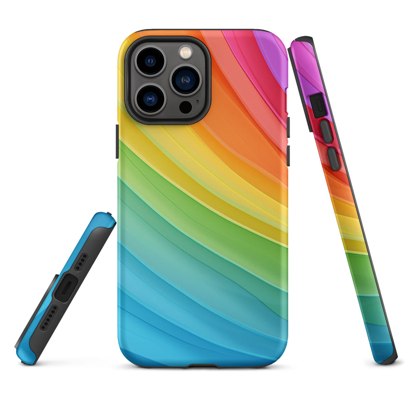 Load image into Gallery viewer, Pride Rainbow iPhone Case Hardshell 3D Wrap Thermal CREATIVETECH