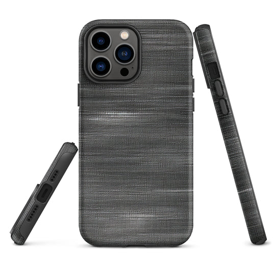 Brushed Denim Black Grey iPhone Case Hardshell 3D Wrap Thermal CREATIVETECH