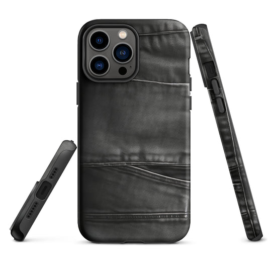 Dark Grey Denim Pocket iPhone Case Hardshell 3D Wrap Thermal CREATIVETECH