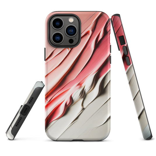 Delicate Pink Paint Style iPhone Case Hardshell 3D Wrap Thermal Double Layer CREATIVETECH