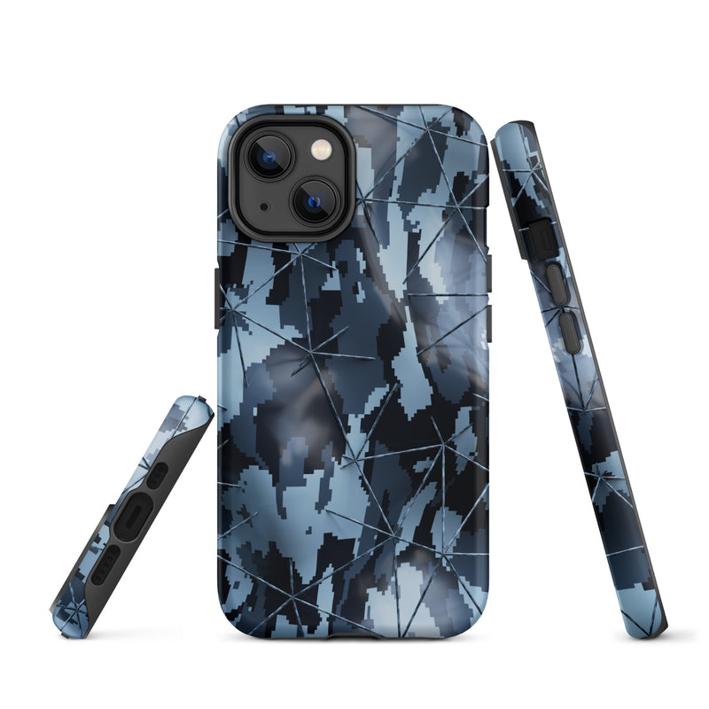 Load image into Gallery viewer, Dark Grey MIlitary Camouflage Tech Polygon iPhone Case Hardshell CREATIVETECH
