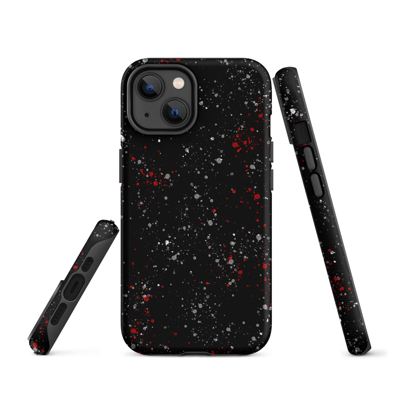 Load image into Gallery viewer, Painted Black Red White iPhone Case Hardshell 3D Wrap Thermal CREATIVETECH