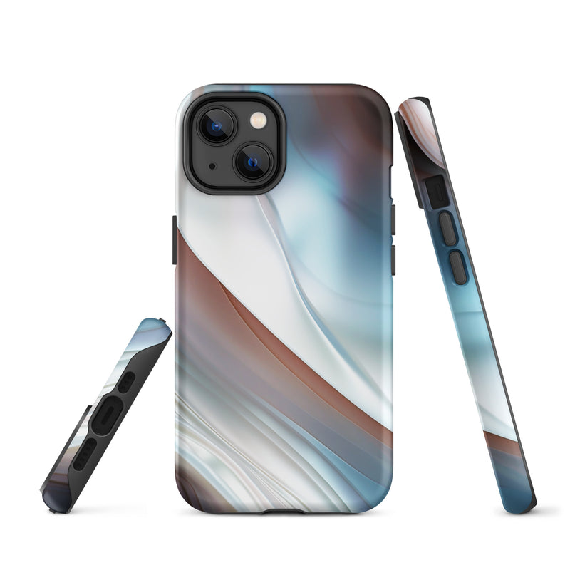 Load image into Gallery viewer, Pearl Blue iPhone Case Hardshell 3D Wrap Thermal CREATIVETECH