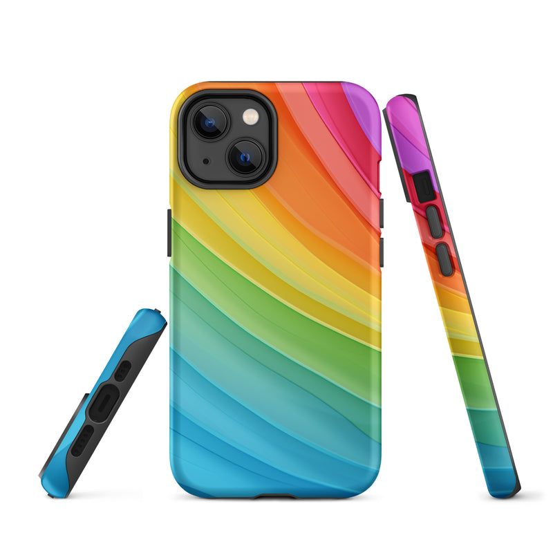 Load image into Gallery viewer, Pride Rainbow iPhone Case Hardshell 3D Wrap Thermal CREATIVETECH