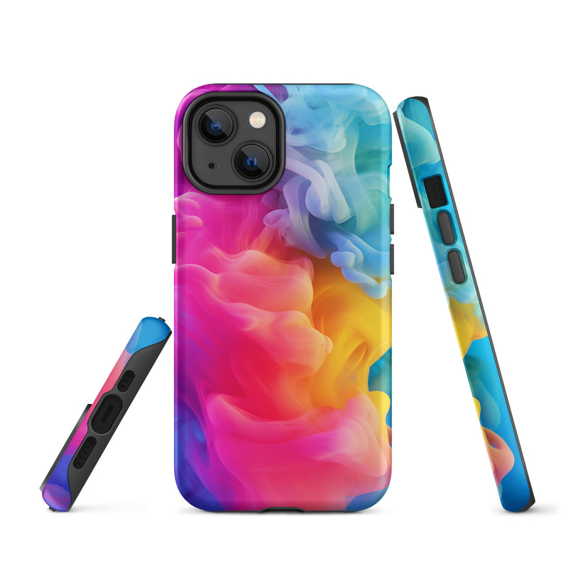 Load image into Gallery viewer, Pride Colorful Smoke iPhone Case Hardshell 3D Wrap Thermal CREATIVETECH
