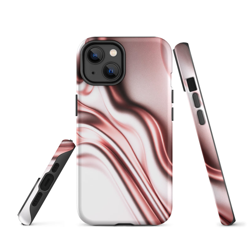 Load image into Gallery viewer, Rose Gold Silky Style iPhone Case Hardshell 3D Wrap Thermal Double Layer CREATIVETECH