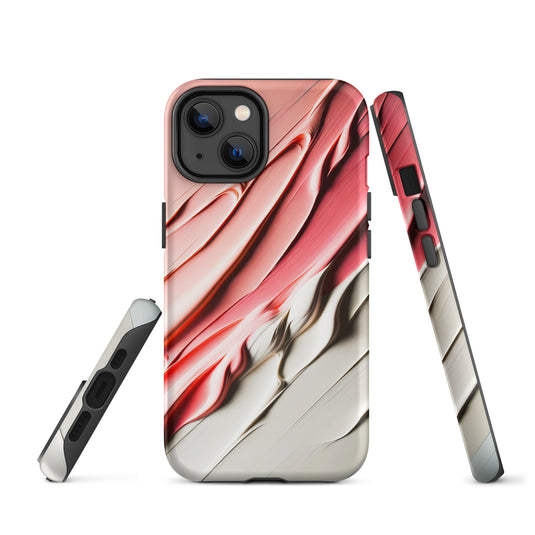 Delicate Pink Paint Style iPhone Case Hardshell 3D Wrap Thermal Double Layer CREATIVETECH