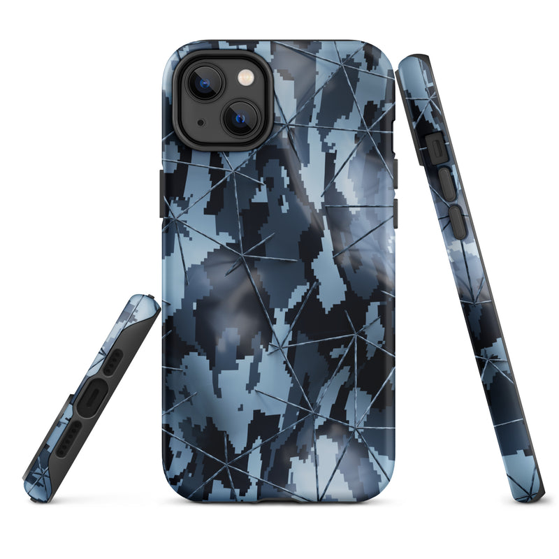 Load image into Gallery viewer, Dark Grey MIlitary Camouflage Tech Polygon iPhone Case Hardshell CREATIVETECH
