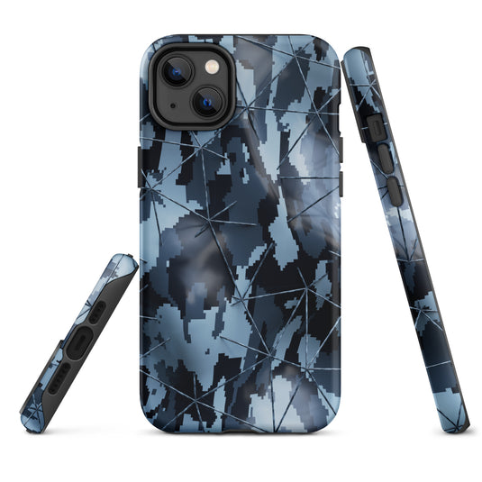 Dark Grey MIlitary Camouflage Tech Polygon iPhone Case Hardshell CREATIVETECH