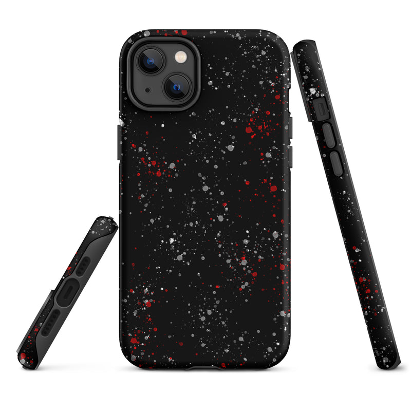 Load image into Gallery viewer, Painted Black Red White iPhone Case Hardshell 3D Wrap Thermal CREATIVETECH