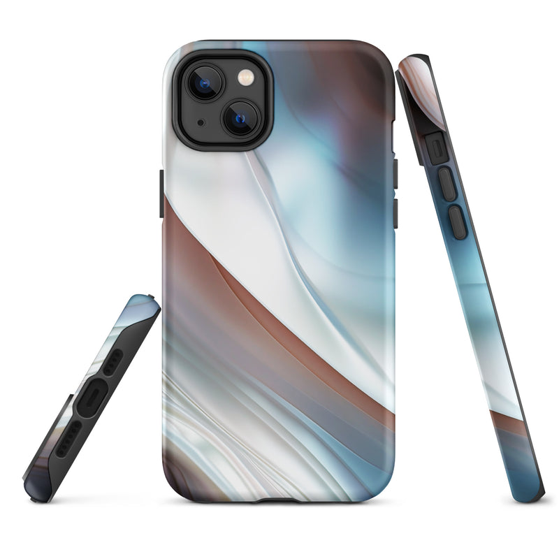 Load image into Gallery viewer, Pearl Blue iPhone Case Hardshell 3D Wrap Thermal CREATIVETECH
