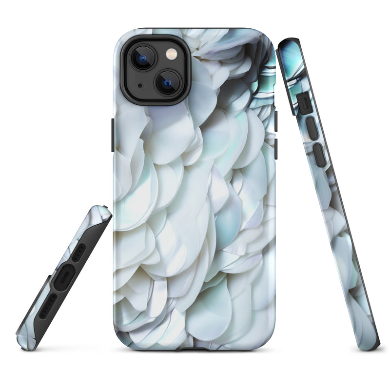 Load image into Gallery viewer, Tender White Pearl Shell iPhone Case Hardshell 3D Wrap Thermal CREATIVETECH
