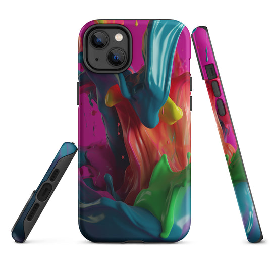 Colorful Paint iPhone Case Hardshell 3D Wrap Thermal CREATIVETECH