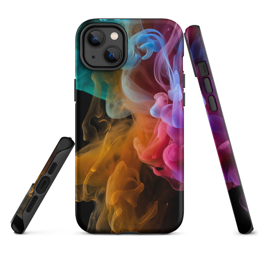 Colorful Dark Yellow Smoke iPhone Case Hardshell 3D Wrap Thermal CREATIVETECH