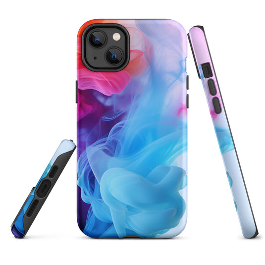 Light Blue Smoke iPhone Case Hardshell 3D Wrap Thermal CREATIVETECH