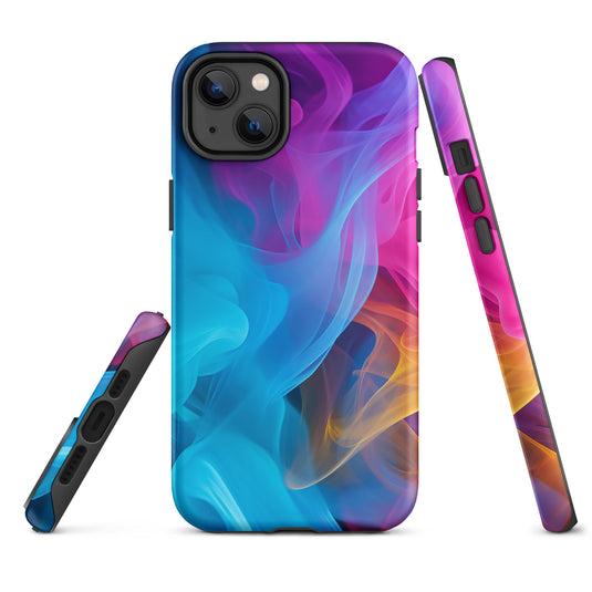 Blue Violet Smoke iPhone Case Hardshell 3D Wrap Thermal CREATIVETECH