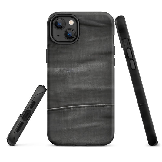 Dark Grey Denim Cloth iPhone Case Hardshell 3D Wrap Thermal CREATIVETECH