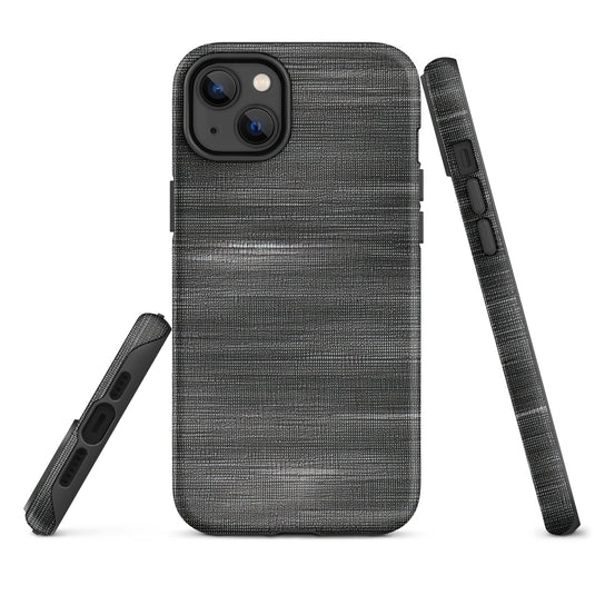 Brushed Denim Black Grey iPhone Case Hardshell 3D Wrap Thermal CREATIVETECH