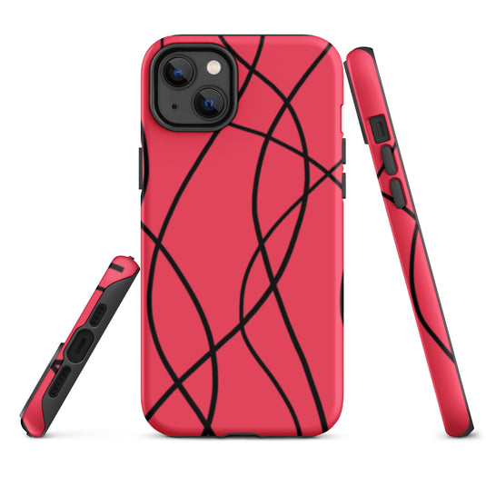 Aesthetic Black Red iPhone Case Hardshell 3D Wrap Thermal CREATIVETECH