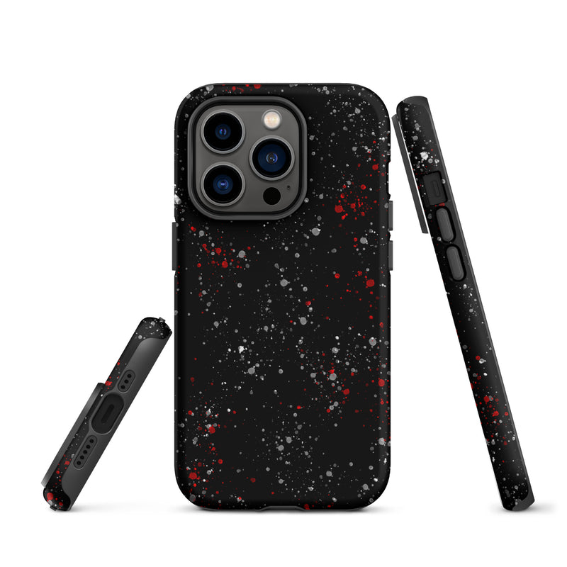 Load image into Gallery viewer, Painted Black Red White iPhone Case Hardshell 3D Wrap Thermal CREATIVETECH