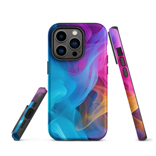 Blue Violet Smoke iPhone Case Hardshell 3D Wrap Thermal CREATIVETECH