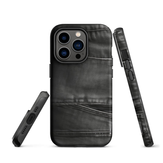 Dark Grey Denim Pocket iPhone Case Hardshell 3D Wrap Thermal CREATIVETECH