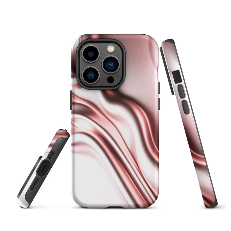 Load image into Gallery viewer, Rose Gold Silky Style iPhone Case Hardshell 3D Wrap Thermal Double Layer CREATIVETECH